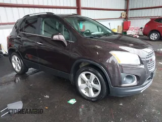 2015 Chevrolet Trax LTZ with VIN KL7CJTSB9FB147244, listed as a IAAI auction lot 41722081 with 125,675 mi miles. Bid and sale history available at carsss.com. Image 1.