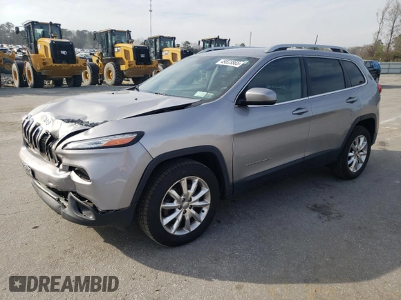 2017 Jeep Cherokee Limited with VIN 1C4PJMDB8HW512340, listed as a Copart auction lot 49823865 with 130,386 mi miles and Salvage Title. Bid and sale history available at carsss.com. Image 1.