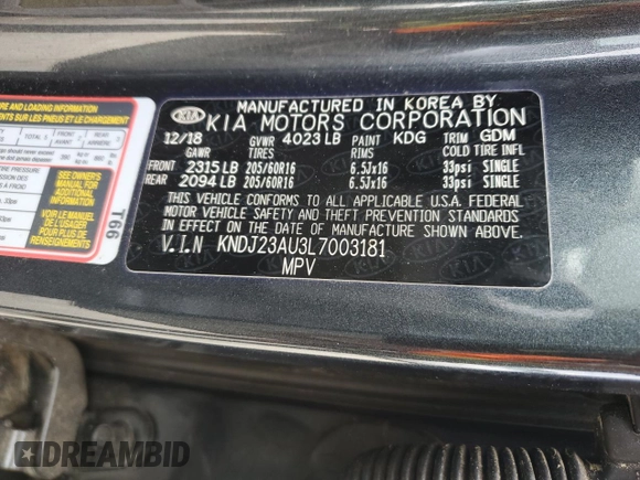 2020 Kia Soul LX with VIN KNDJ23AU3L7003181, listed as a Copart auction lot 42324525 with 82,907 mi miles and Salvage Title. Bid and sale history available at carsss.com. Image 13.