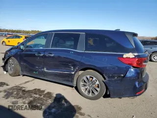 2023 Honda Odyssey EX-L with VIN 5FNRL6H65PB034599, listed as a Copart auction lot 44299035 with 22,817 mi miles and Salvage Title. Bid and sale history available at carsss.com. Image 2.