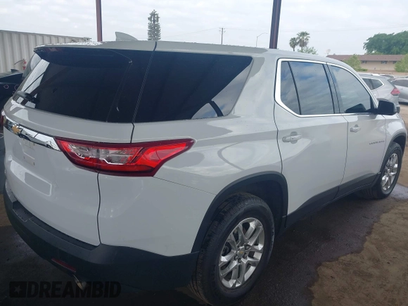 2021 Chevrolet Traverse LS z VIN 1GNERFKW5MJ197111, wystawiony jako IAAI lot #42056277 z przebiegiem 64 771 mil mil oraz . Historia ofert i sprzedaży dostępna na DreamBid. Obrazek 4.