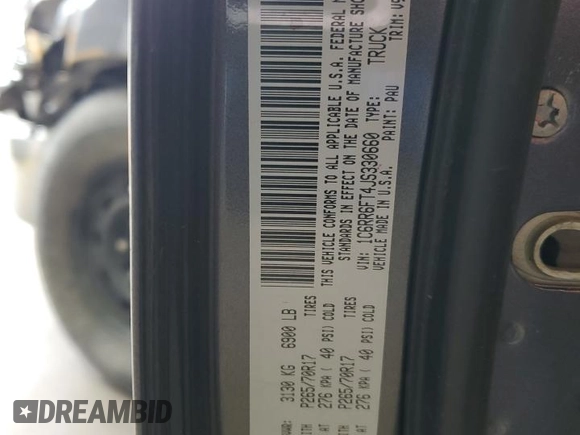 2018 Ram 1500 Express with VIN 1C6RR6FT4JS330660, listed as a Copart auction lot 47839455 with 130,605 mi miles and Salvage title. Bid and sale history available at DreamBid. Image 12.