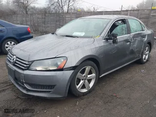 2012 Volkswagen Passat SE with VIN 1VWBP7A37CC011521, listed as a IAAI auction lot 41876767 with 125,543 mi miles. Bid and sale history available at carsss.com. Image 2.