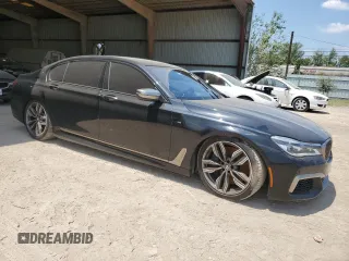 2019 BMW 7 Series M760i xDrive with VIN WBA7H6C50KG615270, listed as a Copart auction lot 59960854 with 42,172 mi miles and Salvage title. Bid and sale history available at DreamBid. Image 4.
