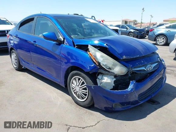 2014 Hyundai Accent GLS with VIN KMHCT4AE0EU655857, listed as a IAAI auction lot 41987827 with 172,535 mi miles. Bid and sale history available at carsss.com. Image 1.