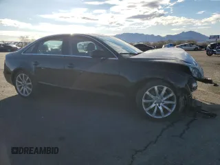2013 Audi A4 Premium Plus with VIN WAUFFAFL3DN047030, listed as a Copart auction lot 80954034 with 0 mi miles and Salvage Title. Bid and sale history available at carsss.com. Image 4.