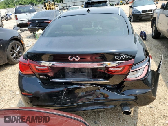 2016 Infiniti Q70 with VIN JN1BY1PR7GM720364, listed as a Copart auction lot 56598133 with 83,492 mi miles and Non repairable. Bid and sale history available at DreamBid. Image 6.