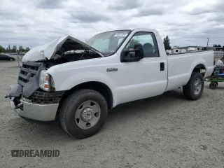 2005 Ford F-250 XL with VIN 1FTNF20595EB89821, listed as a Copart auction lot 60841825 with 133,523 mi miles and Salvage title. Bid and sale history available at DreamBid. Image 1.