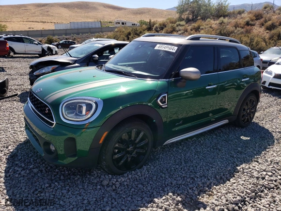 2021 MINI Countryman Cooper S with VIN WMZ83BR09M3N14684, listed as a Copart auction lot 68949604 with 34,795 mi miles and Salvage Title. Bid and sale history available at carsss.com. Image 1.