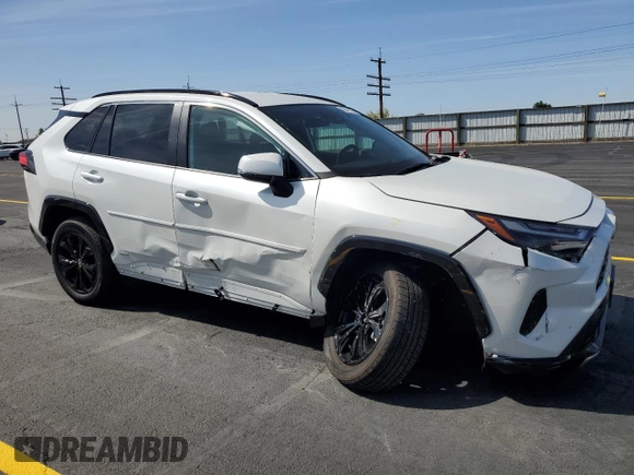 2024 Toyota RAV4 Hybrid SE z VIN 2T3T6RFV6RW049747, wystawiony jako Copart lot #58441525 z przebiegiem 10 458 mil mil oraz Szkoda całkowita • Salvage title. Historia ofert i sprzedaży dostępna na DreamBid. Obrazek 4.