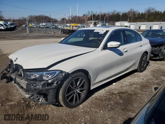 2020 BMW 3 Series 330i xDrive with VIN 3MW5R7J01L8B10114, listed as a Copart auction lot 44727255 with 61,671 mi miles and Non Repairable. Bid and sale history available at carsss.com. Image 1.