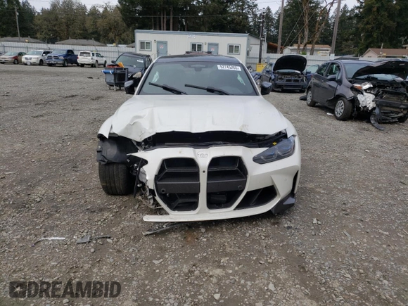 2021 BMW M3 Competition z VIN WBS33AY0XMFL32795, wystawiony jako Copart lot #52745265 z przebiegiem Nie podano mil oraz Szkoda całkowita • Salvage title. Historia ofert i sprzedaży dostępna na DreamBid. Obrazek 5.