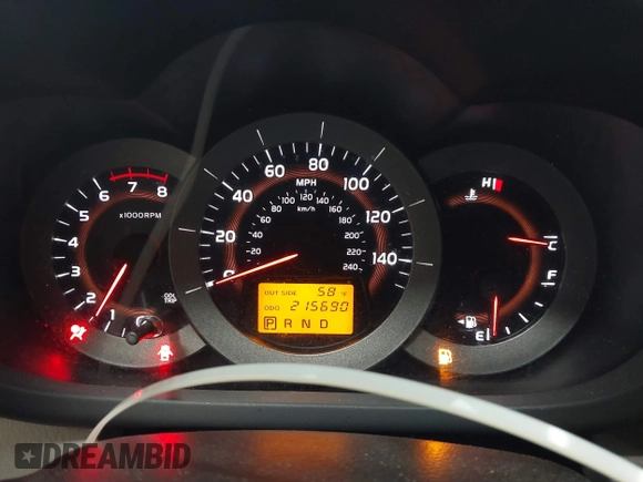 2006 Toyota RAV4 with VIN JTMBK33V365008438, listed as a IAAI auction lot 41956179 with 215,690 mi miles. Bid and sale history available at carsss.com. Image 7.
