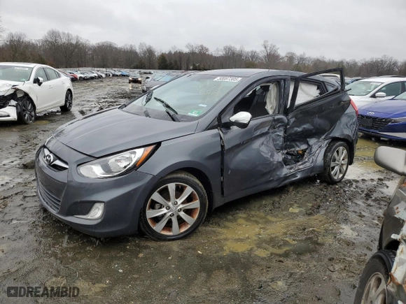 2013 Hyundai Accent SE with VIN KMHCU5AE7DU074888, listed as a Copart auction lot 50087305 with 166,406 mi miles and Salvage Title. Bid and sale history available at carsss.com. Image 1.