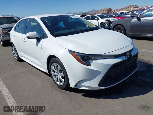 2022 Toyota Corolla LE with VIN JTDEPMAE7N3025132, listed as a IAAI auction lot 41867547 with 19,721 mi miles. Bid and sale history available at carsss.com. Image 1.