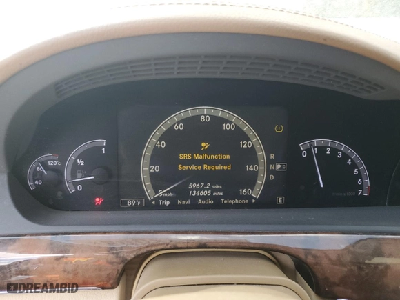 2012 Mercedes-Benz S-Class S 550 with VIN WDDNG7DB7CA430571, listed as a Copart auction lot 44292605 with 134,605 mi miles and Salvage Title. Bid and sale history available at carsss.com. Image 9.