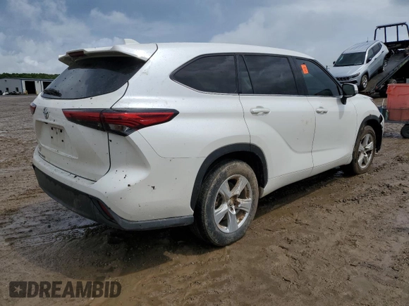 2021 Toyota Highlander L with VIN 5TDCZRAH6MS077003, listed as a Copart auction lot 56608825 with 44,418 mi miles and Salvage title. Bid and sale history available at DreamBid. Image 3.