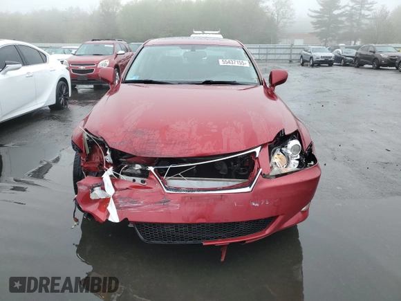 2006 Lexus IS 250 with VIN JTHBK262X65013954, listed as a Copart auction lot 55437155 with 158,395 mi miles and Clean Title. Bid and sale history available at DreamBid. Image 5.