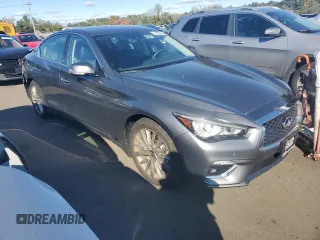 2024 Infiniti Q50 Luxe with VIN JN1EV7BR0RM631433, listed as a Copart auction lot 74363754 with 4,825 mi miles and Salvage Title. Bid and sale history available at DreamBid. Image 4.