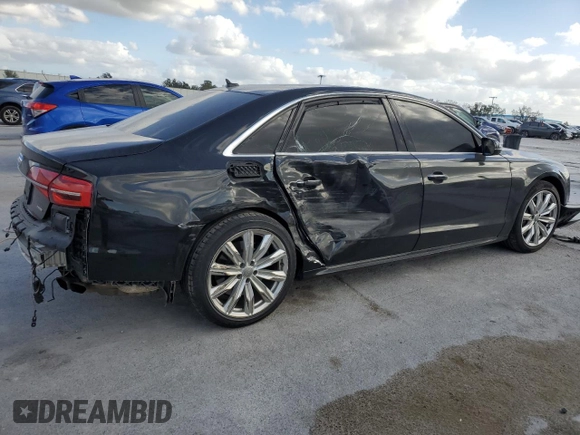 2017 Audi A8 L with VIN WAU44AFD1HN012059, listed as a Copart auction lot 80479364 with 126,890 mi miles and Salvage Title. Bid and sale history available at carsss.com. Image 3.