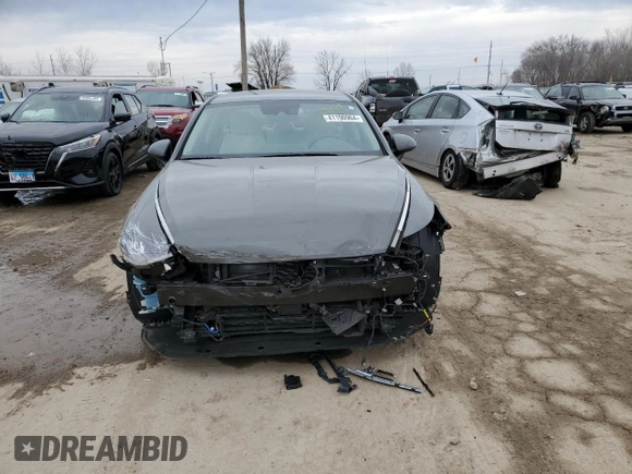 2022 Hyundai Sonata Hybrid Blue with VIN KMHL24JJ2NA037604, listed as a Copart auction lot 41190964 with 16,490 mi miles and Salvage Title. Bid and sale history available at carsss.com. Image 5.