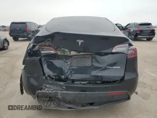 2022 Tesla Model Y Long Range with VIN 7SAYGAEE1NF381491, listed as a Copart auction lot 52694185 with 33,412 mi miles and Salvage Title. Bid and sale history available at DreamBid. Image 6.
