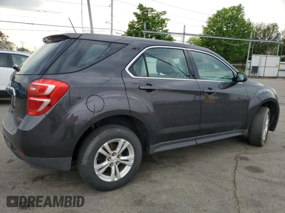 2016 Chevrolet Equinox LS with VIN 2GNALBEK9G6356201, listed as a Copart auction lot 54796545 with 163,020 mi miles and Clean Title. Bid and sale history available at DreamBid. Image 3.