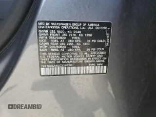2020 Volkswagen Atlas SE z VIN 1V21E2CAXLC226750, wystawiony jako Copart lot #49096425 z przebiegiem 72 260 mil mil oraz Szkoda całkowita • Salvage title. Historia ofert i sprzedaży dostępna na DreamBid. Obrazek 12.