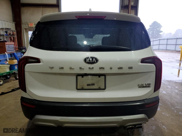 2021 Kia Telluride SX with VIN 5XYP54HC5MG166276, listed as a Copart auction lot 43390455 with 57,437 mi miles and Salvage Title. Bid and sale history available at carsss.com. Image 6.