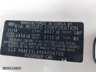 2019 Kia Stinger Premium with VIN KNAE25LAXK6054730, listed as a IAAI auction lot 41392041 with 62,457 mi miles. Bid and sale history available at carsss.com. Image 9.