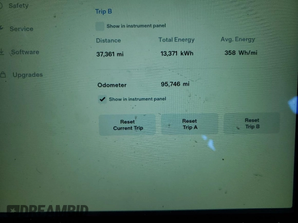 2015 Tesla Model S 85D with VIN 5YJSA1E26FF115945, listed as a Copart auction lot 42994765 with 95,746 mi miles and Salvage Title. Bid and sale history available at carsss.com. Image 9.