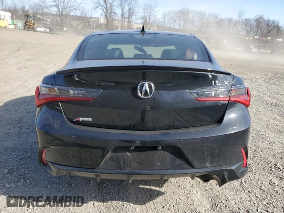 2021 Acura ILX w/Premium/A-SPEC Package with VIN 19UDE2F88MA000244, listed as a Copart auction lot 49263655 with 0 mi miles and Salvage Title. Bid and sale history available at carsss.com. Image 6.