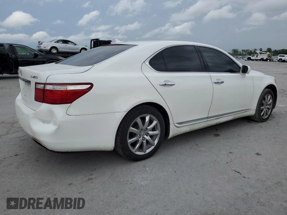 2008 Lexus LS 460 with VIN JTHBL46F185079145, listed as a Copart auction lot 54486555 with 218,237 mi miles and Clean Title. Bid and sale history available at DreamBid. Image 3.