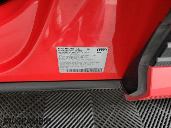 2021 Audi e-tron Sportback Prestige z VIN WA13AAGEXMB030421, wystawiony jako Copart lot #58747825 z przebiegiem 55 896 mil mil oraz Tytuł czysty. Historia ofert i sprzedaży dostępna na DreamBid. Obrazek 10.