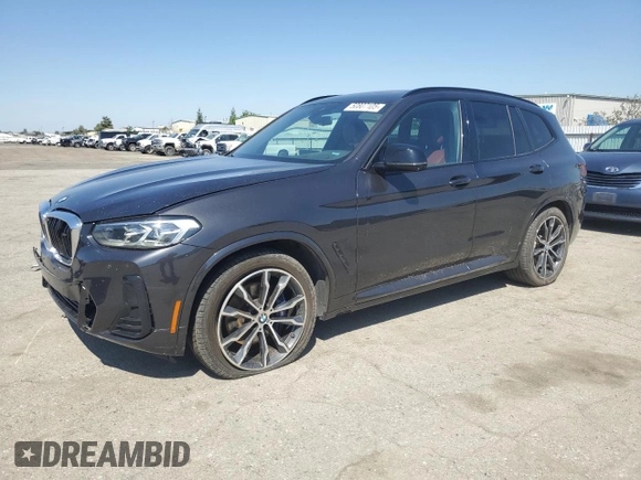 2022 BMW X3 M40i with VIN 5UX83DP06N9J37372, listed as a Copart auction lot 50807105 with 70,070 mi miles and Salvage Title. Bid and sale history available at carsss.com. Image 1.