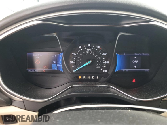 2013 Ford Fusion SE with VIN 3FA6P0HR5DR225356, listed as a Copart auction lot 49355835 with 105,085 mi miles and Salvage Title. Bid and sale history available at DreamBid. Image 9.