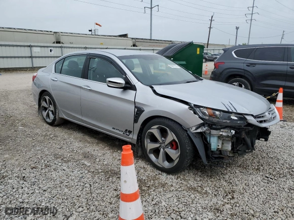 2015 Honda Accord Sedan LX with VIN 1HGCR2F38FA154489, listed as a Copart auction lot 52977315 with 151,763 mi miles and Salvage Title. Bid and sale history available at carsss.com. Image 4.