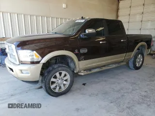 2015 Ram 2500 Longhorn with VIN 3C6UR5GL2FG600860, listed as a Copart auction lot 56674975 with 173,534 mi miles and Salvage title. Bid and sale history available at DreamBid. Image 1.