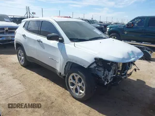 2024 Jeep Compass Sport with VIN 3C4NJDAN8RT170417, listed as a IAAI auction lot 41493187 with 4,393 mi miles. Bid and sale history available at carsss.com. Image 1.