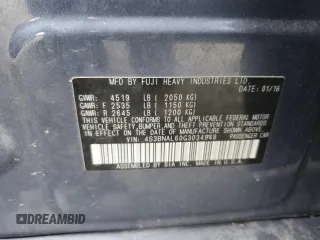 2016 Subaru Legacy 2.5i Limited with VIN 4S3BNAL60G3034948, listed as a Copart auction lot 51993935 with 30,341 mi miles and Salvage Title. Bid and sale history available at carsss.com. Image 14.