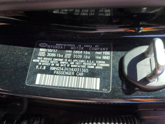 2017 Genesis G90 Ultimate with VIN KMHG54JH1HU031365, listed as a Copart auction lot 42460714 with 114,816 mi miles and Salvage Title. Bid and sale history available at carsss.com. Image 12.