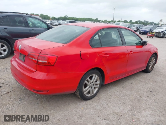 2015 Volkswagen Jetta Sedan 2.0L S with VIN 3VW2K7AJ5FM236391, listed as a IAAI auction lot 42125775 with 198,153 mi miles. Bid and sale history available at carsss.com. Image 4.