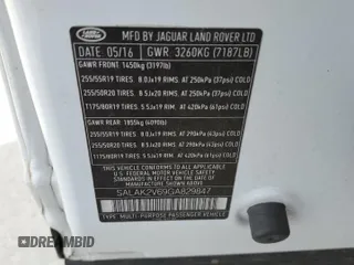 2016 Land Rover LR4 HSE Lux with VIN SALAK2V69GA829847, listed as a Copart auction lot 48519875 with 185,226 mi miles and Salvage title. Bid and sale history available at DreamBid. Image 14.