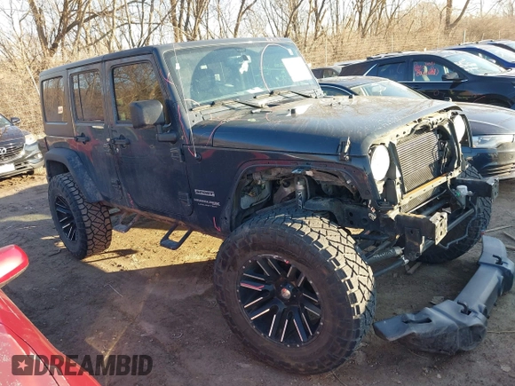 2018 Jeep Wrangler Unlimited Sport S with VIN 1C4HJWDG7JL918614, listed as a IAAI auction lot 41750833 with 60,136 mi miles and . Bid and sale history available at DreamBid. Image 1.