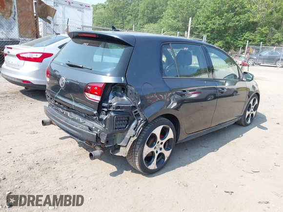 2012 Volkswagen Golf GTI w/Sunroof & Navi PZEV with VIN WVWGD7AJ8CW227604, listed as a IAAI auction lot 42483080 with 176,130 mi miles and . Bid and sale history available at DreamBid. Image 4.