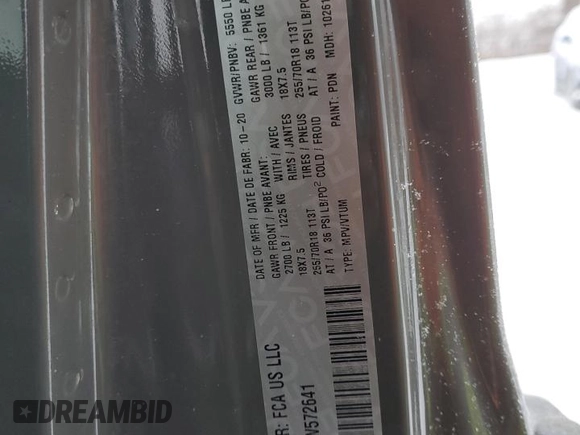 2021 Jeep Wrangler Unlimited Sahara z VIN 1C4HJXEG0MW572641, wystawiony jako Copart lot #42867765 z przebiegiem 93 609 mil mil oraz Szkoda całkowita • Salvage title. Historia ofert i sprzedaży dostępna na DreamBid. Obrazek 12.