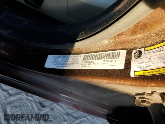 2012 Chrysler 200 Limited with VIN 1C3CCBCB3CN293031, listed as a Copart auction lot 77738704 with 130,398 mi miles and Salvage Title. Bid and sale history available at DreamBid. Image 12.