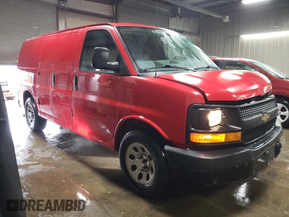 2013 Chevrolet Express Cargo Van with VIN 1GCSGAFX1D1182919, listed as a Copart auction lot 81385094 with 100,338 mi miles and Salvage Title. Bid and sale history available at carsss.com. Image 4.