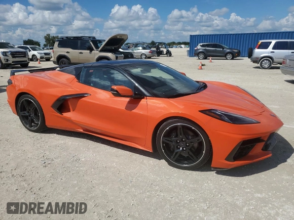 2021 Chevrolet Corvette 2LT with VIN 1G1YB3D44M5112278, listed as a Copart auction lot 73729174 with 0 mi miles and Salvage Title. Bid and sale history available at carsss.com. Image 4.