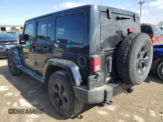 2014 Jeep Wrangler Unlimited Sahara with VIN 1C4BJWEG1EL107711, listed as a Copart auction lot 46976855 with 0 mi miles and Salvage Title. Bid and sale history available at carsss.com. Image 2.